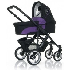 Универсальная коляска ABC Design MAMBA, purple-black, черный с фиолетовым