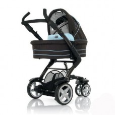 Универсальная коляска 2 в 1 3 Tec, aqua-dark brown, цвет голубой с темно-коричневым, ABC Design