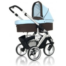 Универсальная коляска 2 в 1 Cobra, aqua-dark brown, цвет голубой с темно-коричневым, ABC Design