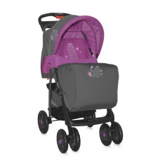 Прогулочная коляска Bertoni Foxy (с чехлом) Grey - Purple Pisa