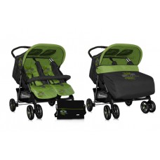 Коляска для двойни Bertoni Twin Black - Green Sunny City