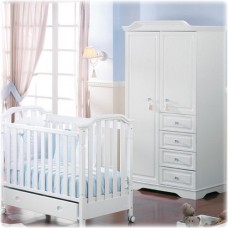 Шкаф для одежды детский А-1079 ELEGANCE, цвет белый Micuna