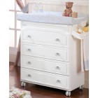 Комод с пеленальным столиком и ванночкой Micuna Elegance B-1078, цвет белый
