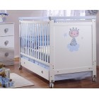 Кроватка детская Micuna Big Petit Prince 140x70, цвет белый-голубой, МДФ-бук