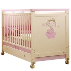 Кроватка детская Micuna Big Petite Princesse 140x70, цвет розовый, МДФ-бук