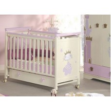 Детская кроватка Micuna Princesse 120х60см, цвет розовый, МДФ бук