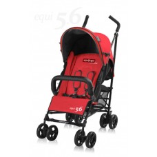 Детская прогулочная коляска PUR Equipage Equi 5,6, красно-черная
