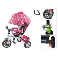 Трехколесный велосипед Profi Trike M0217 EVA Foam Pink with flowers