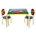 Столик Bambi (Metr+) J 002-294 квадратный с двумя стульчиками Тачки